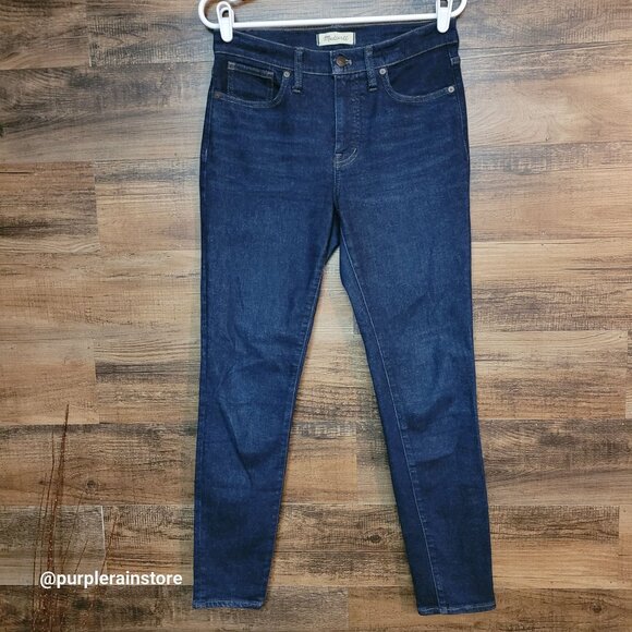 Madewell Jeans 30 Skinny 9" Mid Rise Woodland Wash MA938 Tummy Control Stretch - Picture 1 of 13